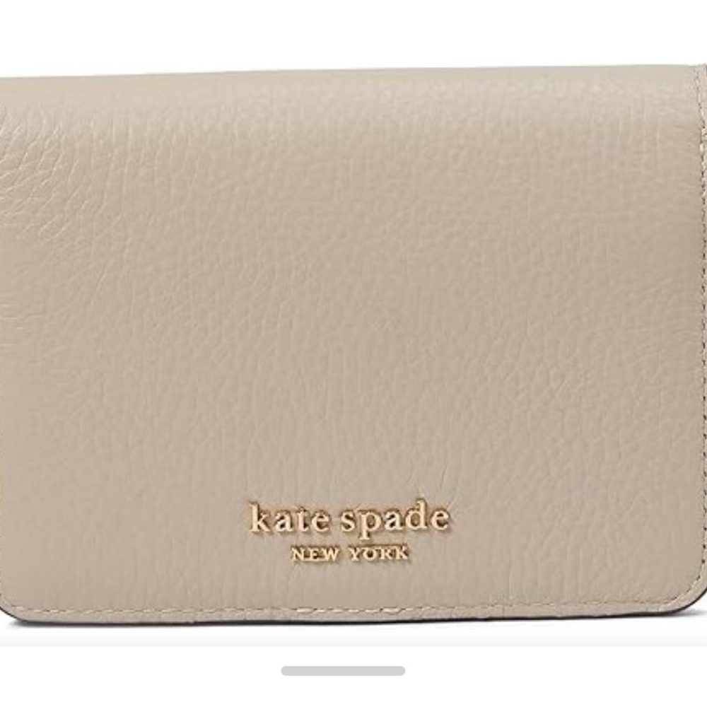 Kate Spade Ava Pebbled Leather Bifold Card Case (Earthenware)